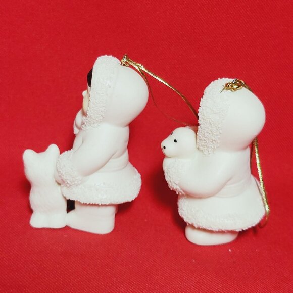 Christmas Ornament Arctic Kids of Alaska Snow Babies Baby Holding Seal and Dog S - Picture 6 of 10